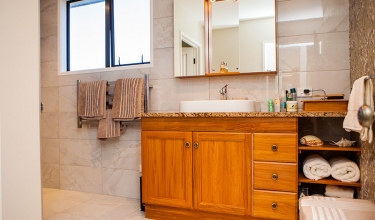 The bathroom cabinets | Builders Taranaki