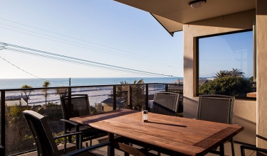 Looking out at the ocean from the balcony | Taranaki builders