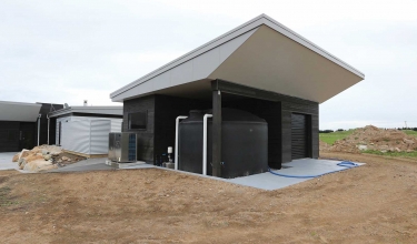 View showing the covered water storage | New plymouth builders