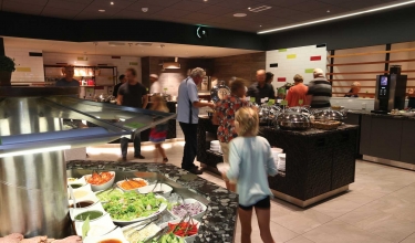 Looking from the salad bar | Marbles Buffet Renovation New Pymouth